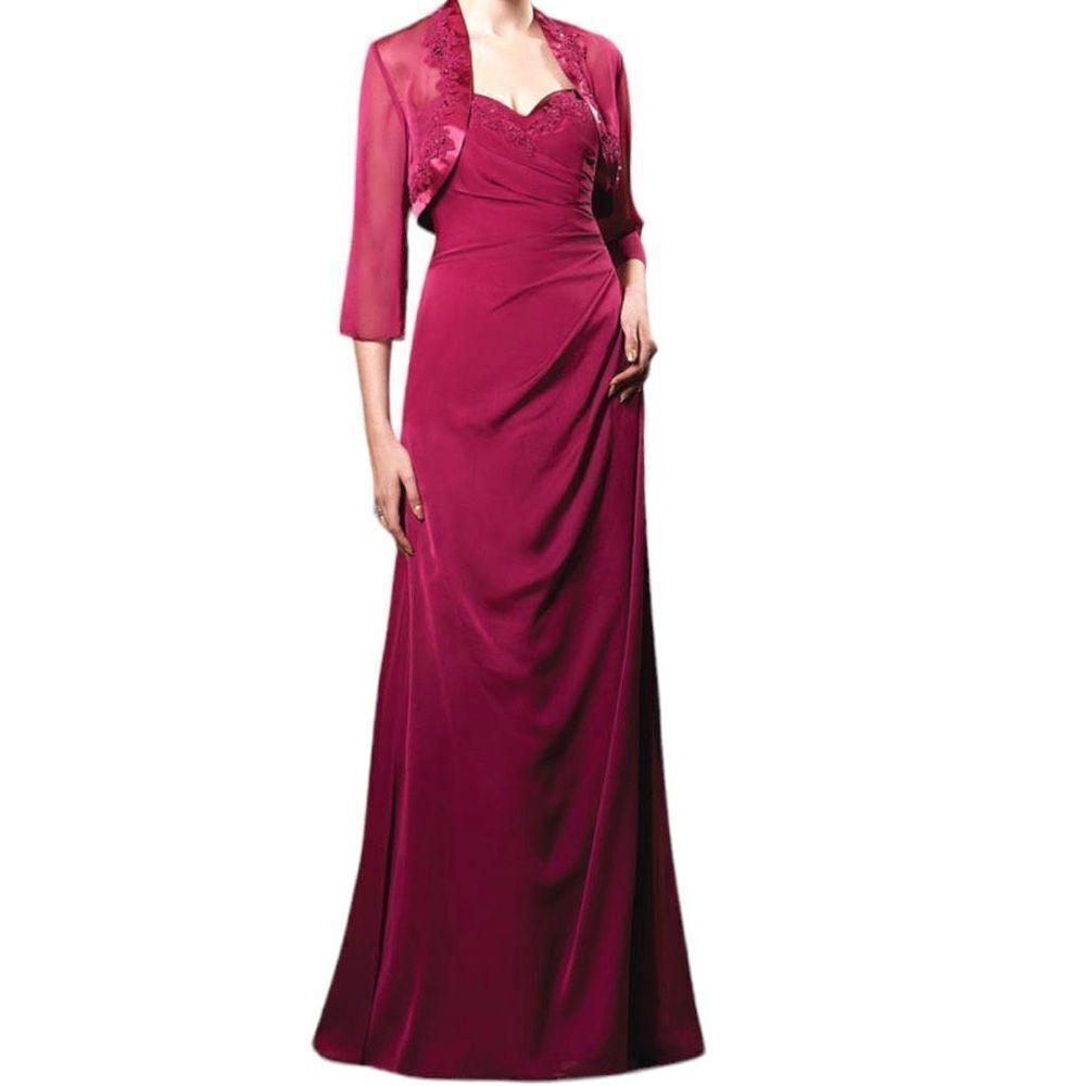 JADE By Jasmine Chiffon Mother of the Bride Dress Jacket Scarlet Size 2 J155008